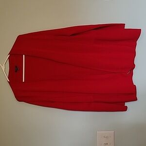 Talbots Red Open-Front Cardigan Sweater Soft Knit Classic 2x